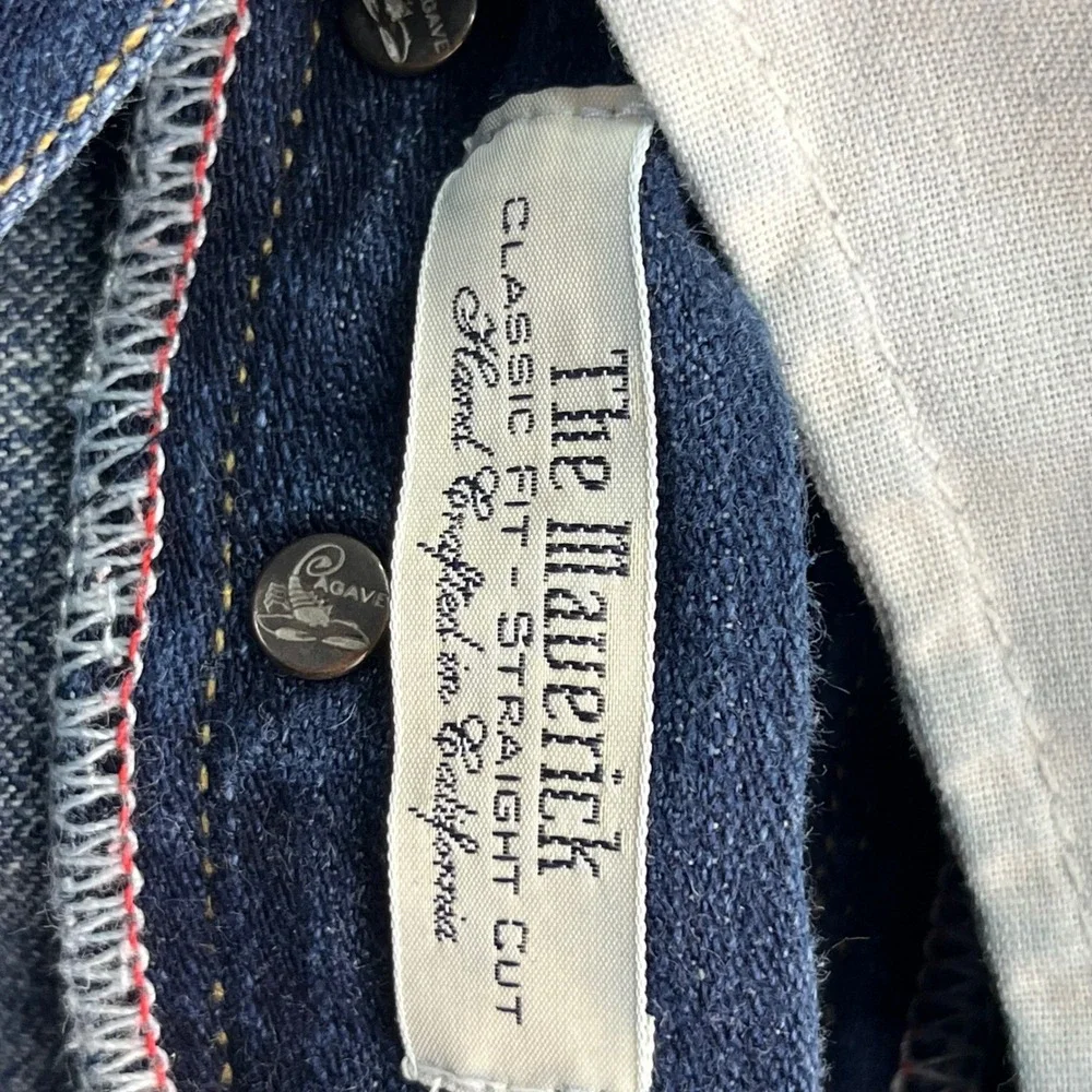 AGAVE DENIMSMITH The Maverick Men's Jeans‎ Classic Fit Straight Cut Blue 32x31.5